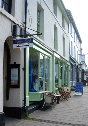 Waste Not Want Not shop with Just4you art gallery above, in Llanidloes